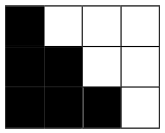 triangle inférieur noir